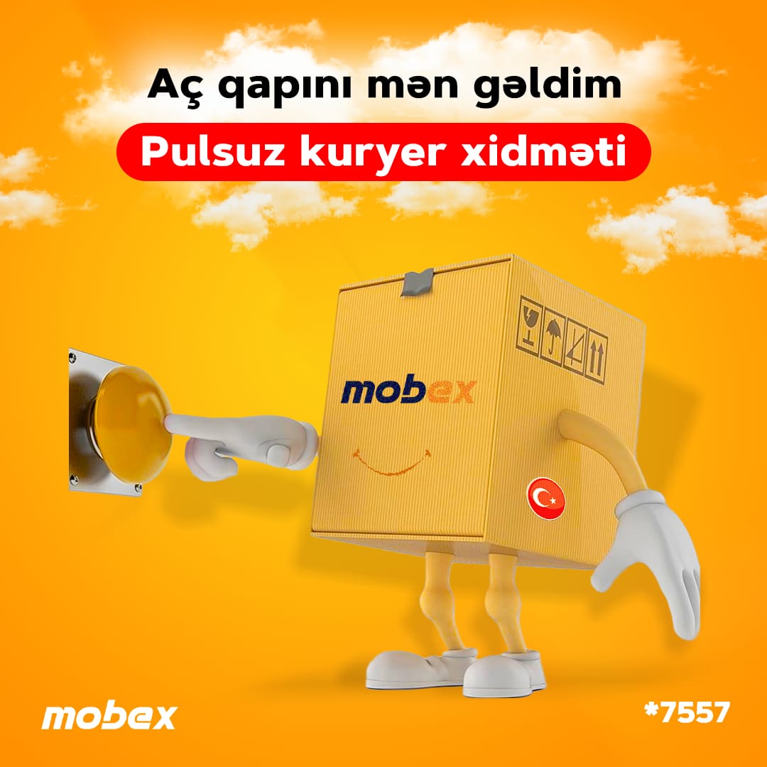 MOBEX-lə KURYER SİFARİŞİ PULSUZ!🤩📦🚪